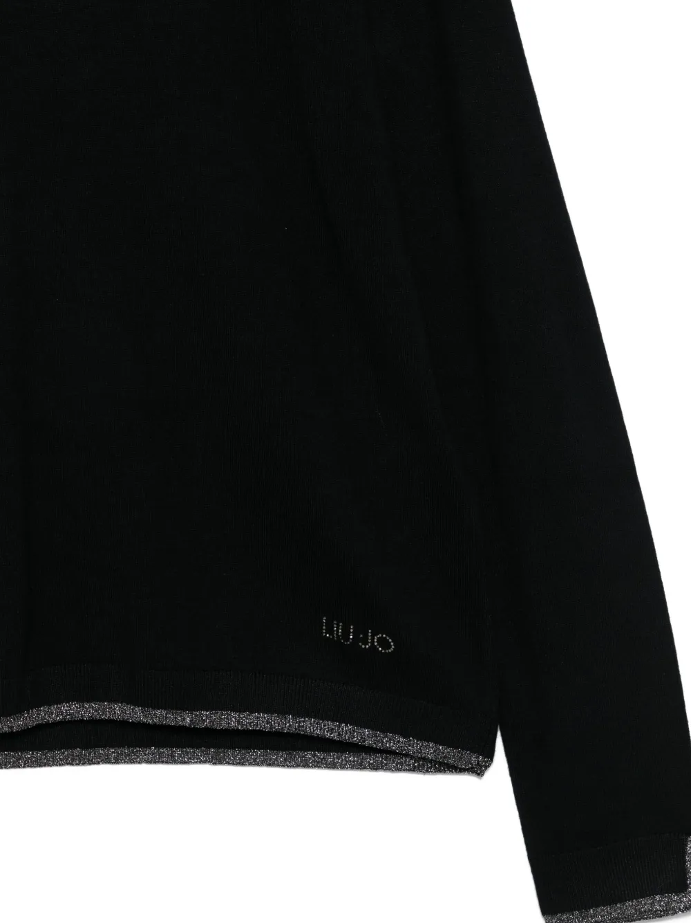 Liu •jo High-neck Glitter-detail Jumper In Black