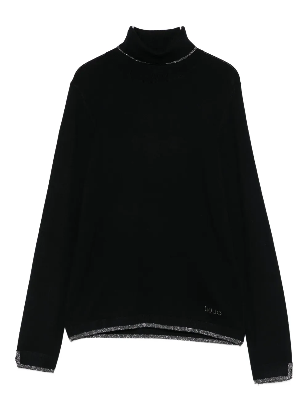 LIU JO high-neck glitter-detail jumper | Black | Image 1
