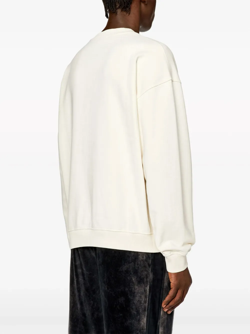 Diesel S-boxt-n5 Cotton Sweatshirt In Gray
