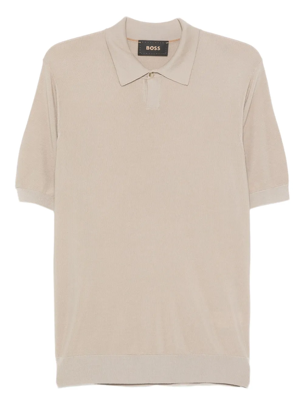 BOSS buttoned virgin wool polo shirt | Neutrals | Image 1