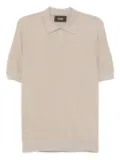 BOSS buttoned virgin wool polo shirt - Neutrals