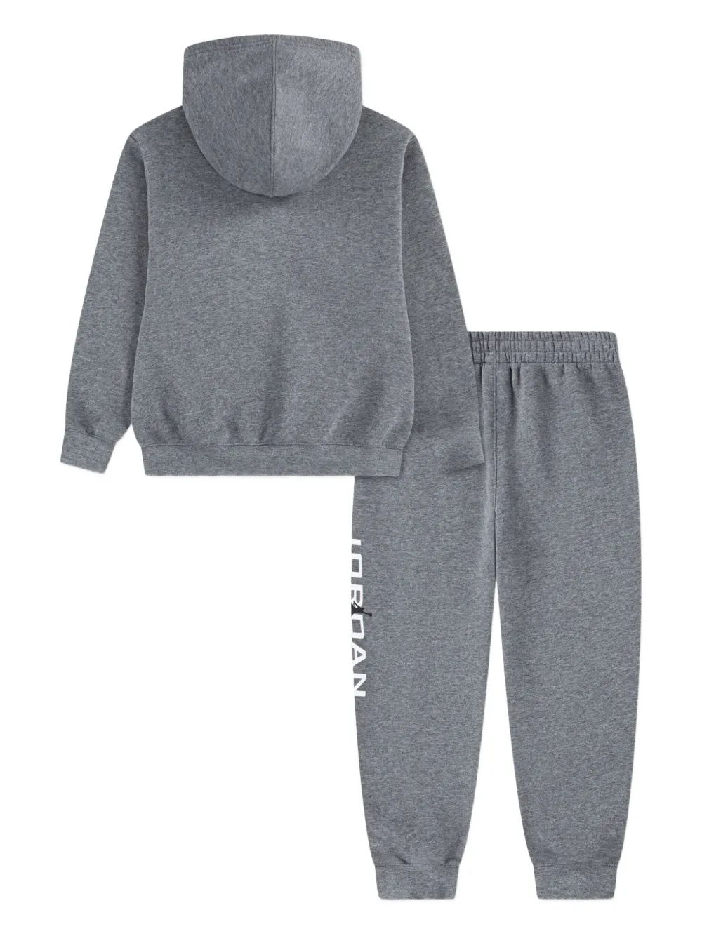 Jordan Logo-print Hooded Tracksuit Set In Gray