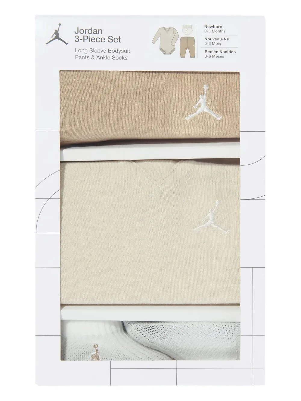 Jordan Kids Babypakje set met logo Beige