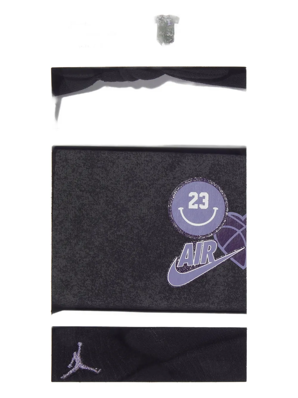 Jordan Appliqué Babygrowr Set In Black