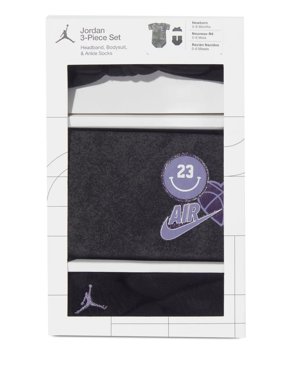 Jordan Kids Romperset met applicatie Zwart