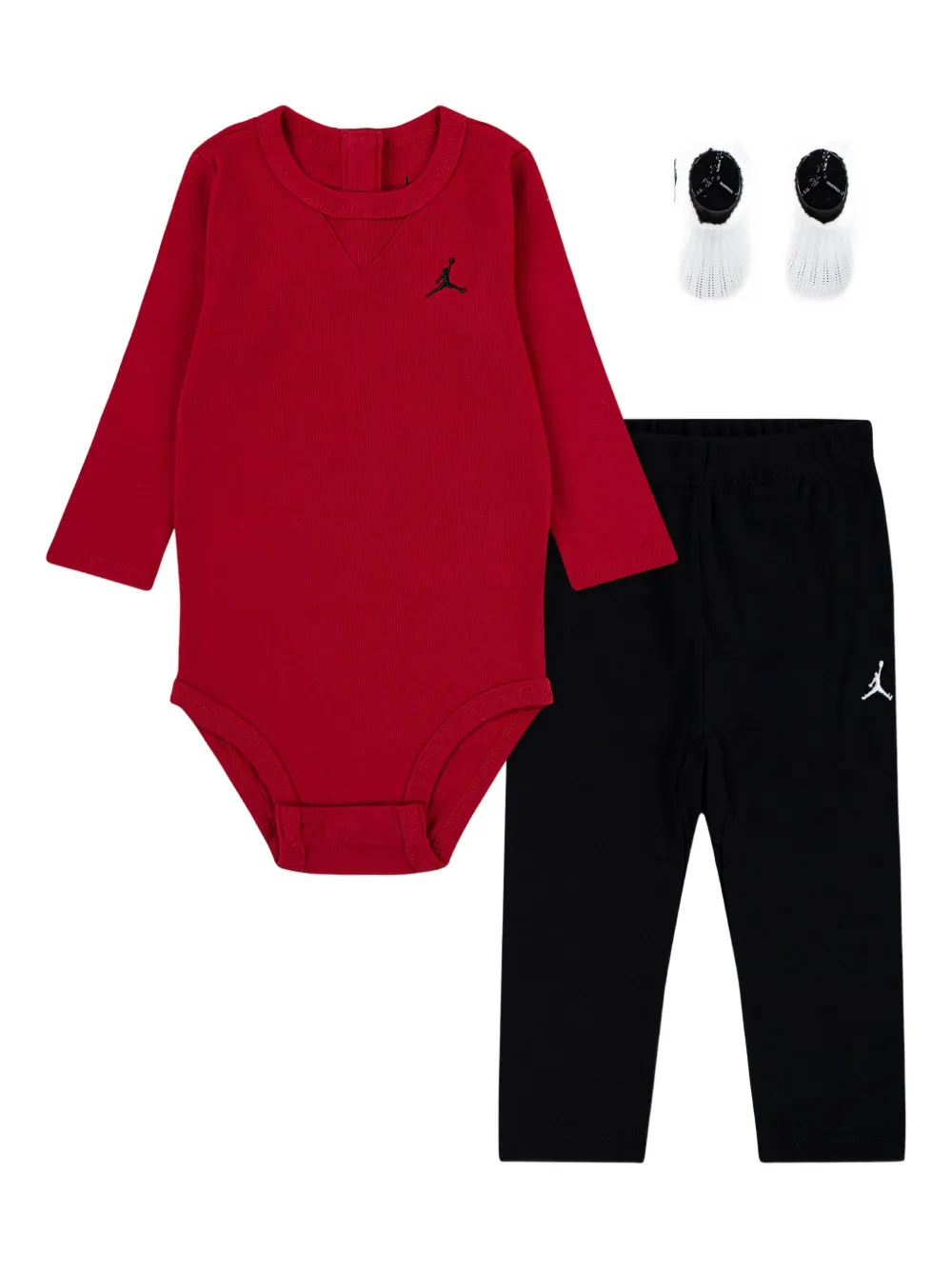 Jordan Long-sleeve Babygrow Set In Multi