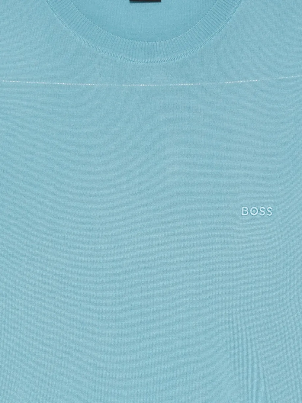 Hugo Boss Logo-embroidered Sweater In Blue