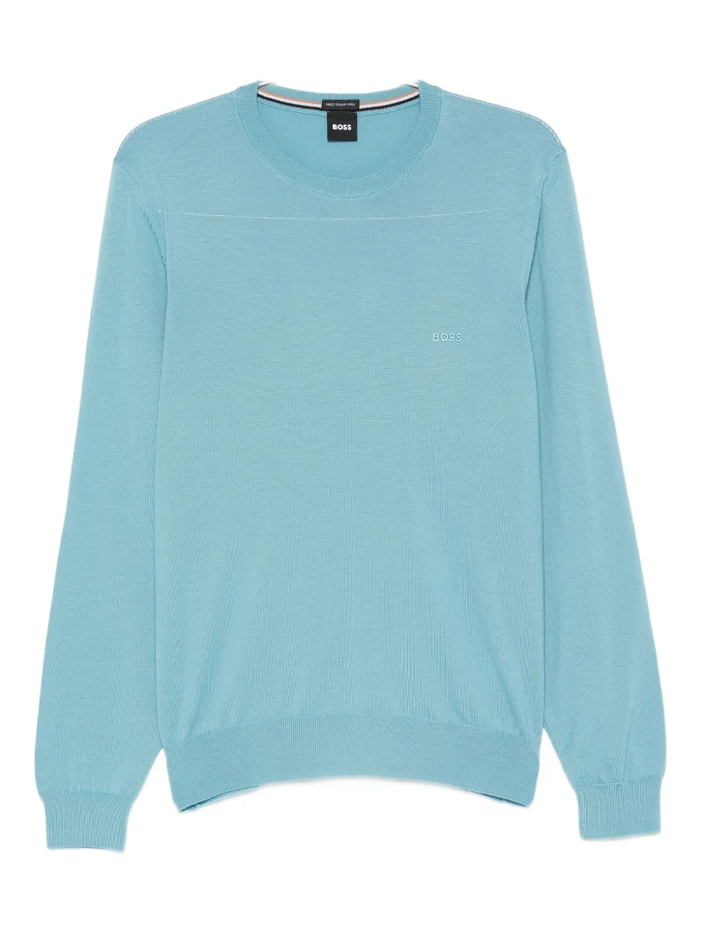 Hugo Boss Logo-embroidered Sweater In Blue