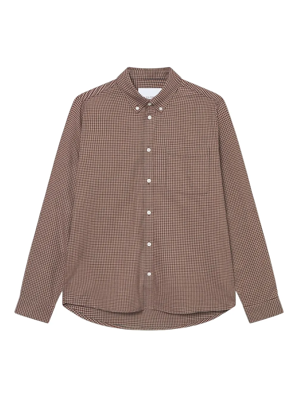 Les Deux Konrad gingham-check shirt | Brown | Image 1