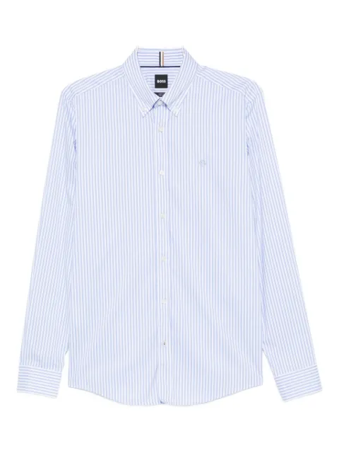 BOSS camisa con motivo de rayas y botones