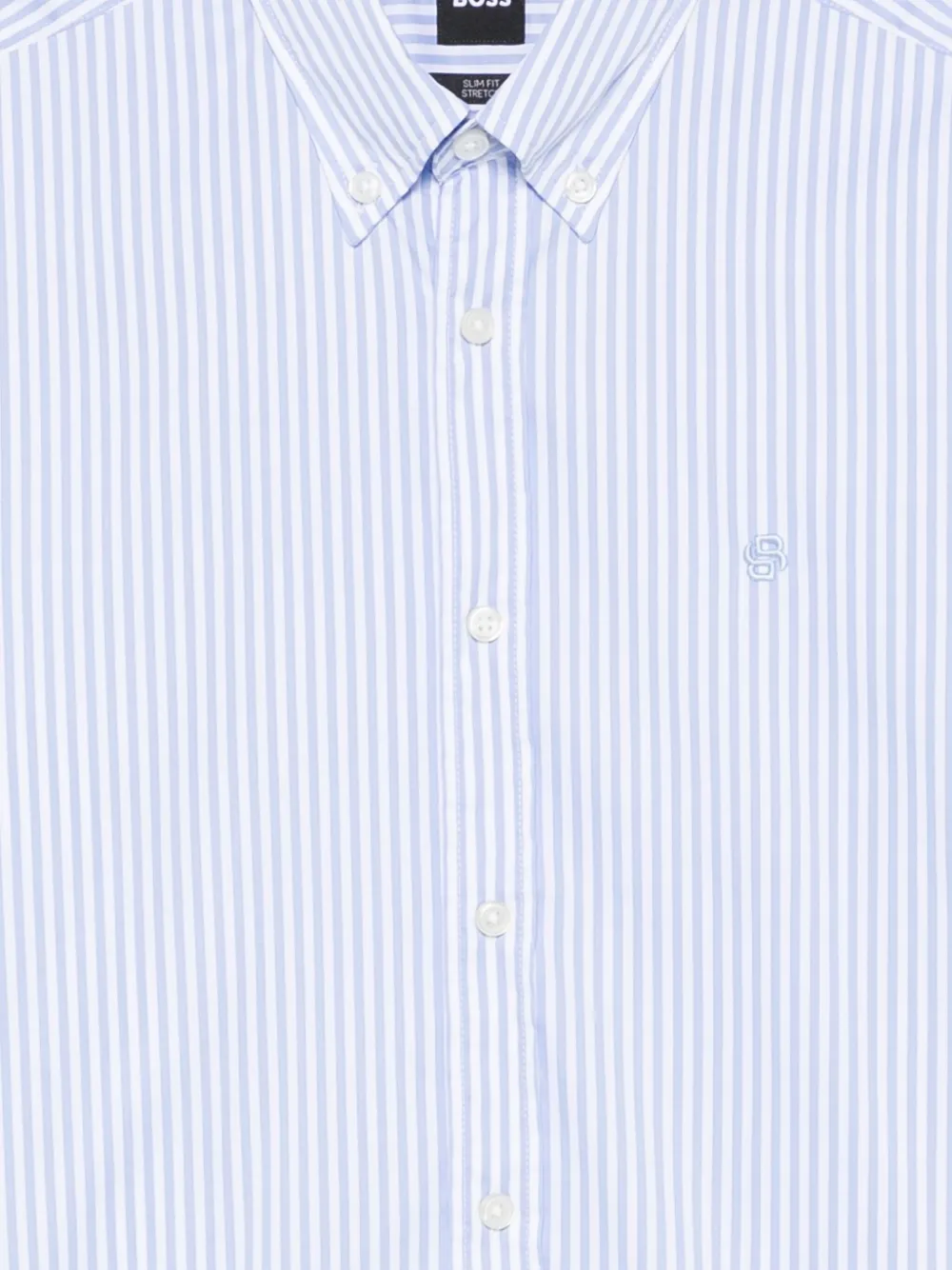 Hugo Boss Striped Buttoned Shirt In Blue