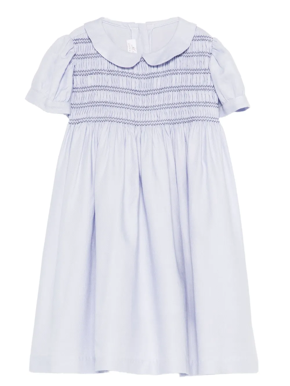 Mariella Ferrari Peter Pan-collar smocked dress | Blue | Image 1