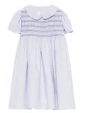 Mariella Ferrari Peter Pan-collar smocked dress - Blue
