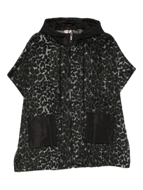 TWINSET leopard-print hooded jacket
