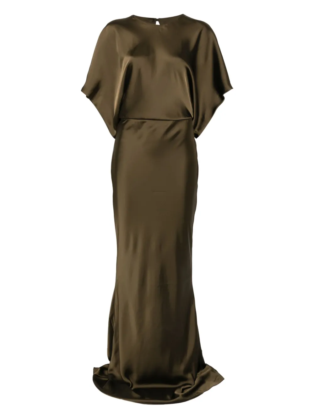 Norma Kamali reverse cowl-neck gown | Green | Image 1