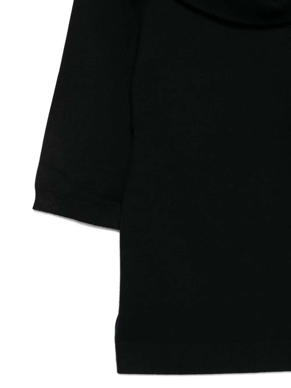 Semicouture Viscose Blend Sweater With Fold-over Collar In Black