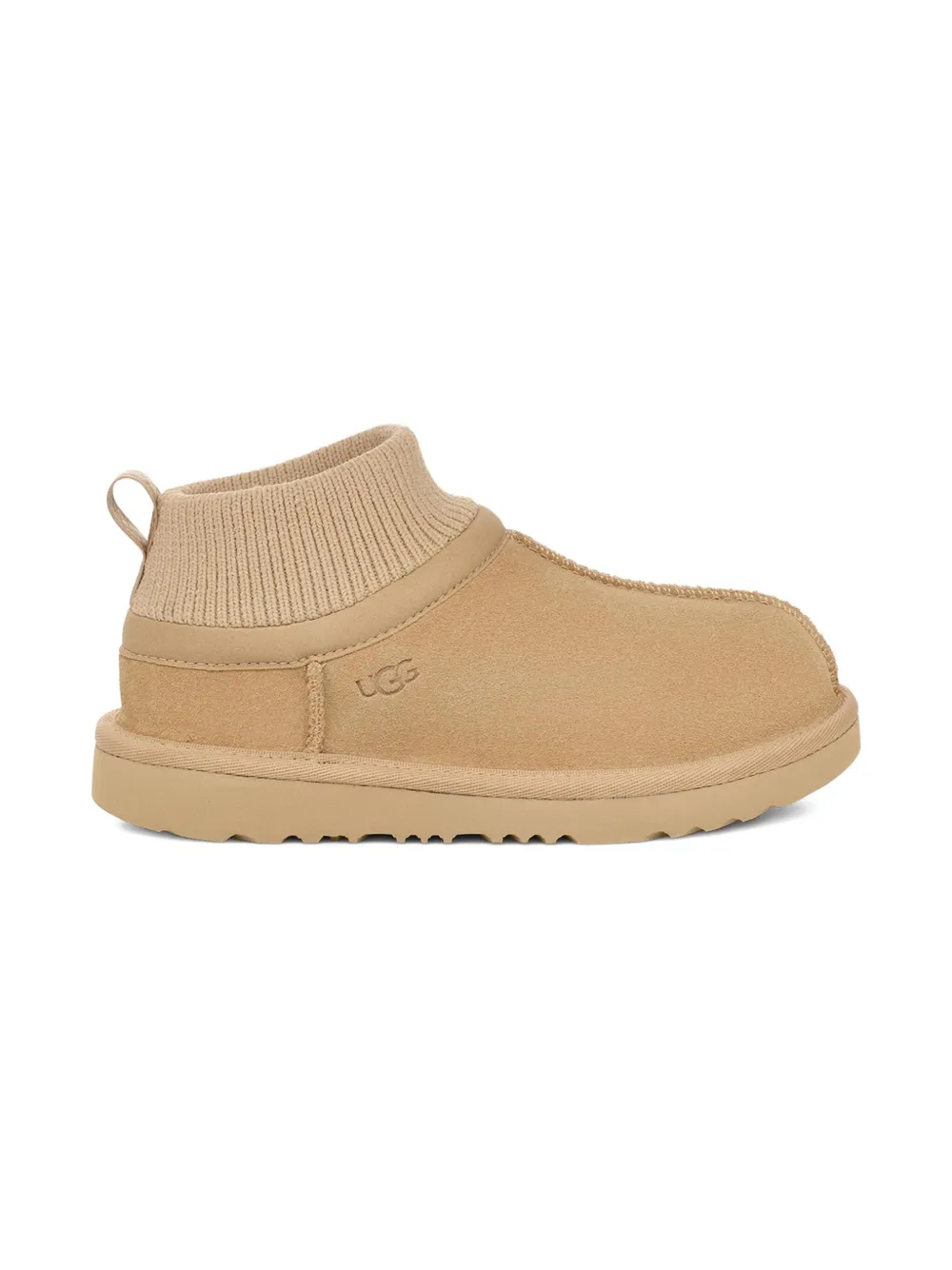 UGG Kids knitted-cuff suede boots Neutrals