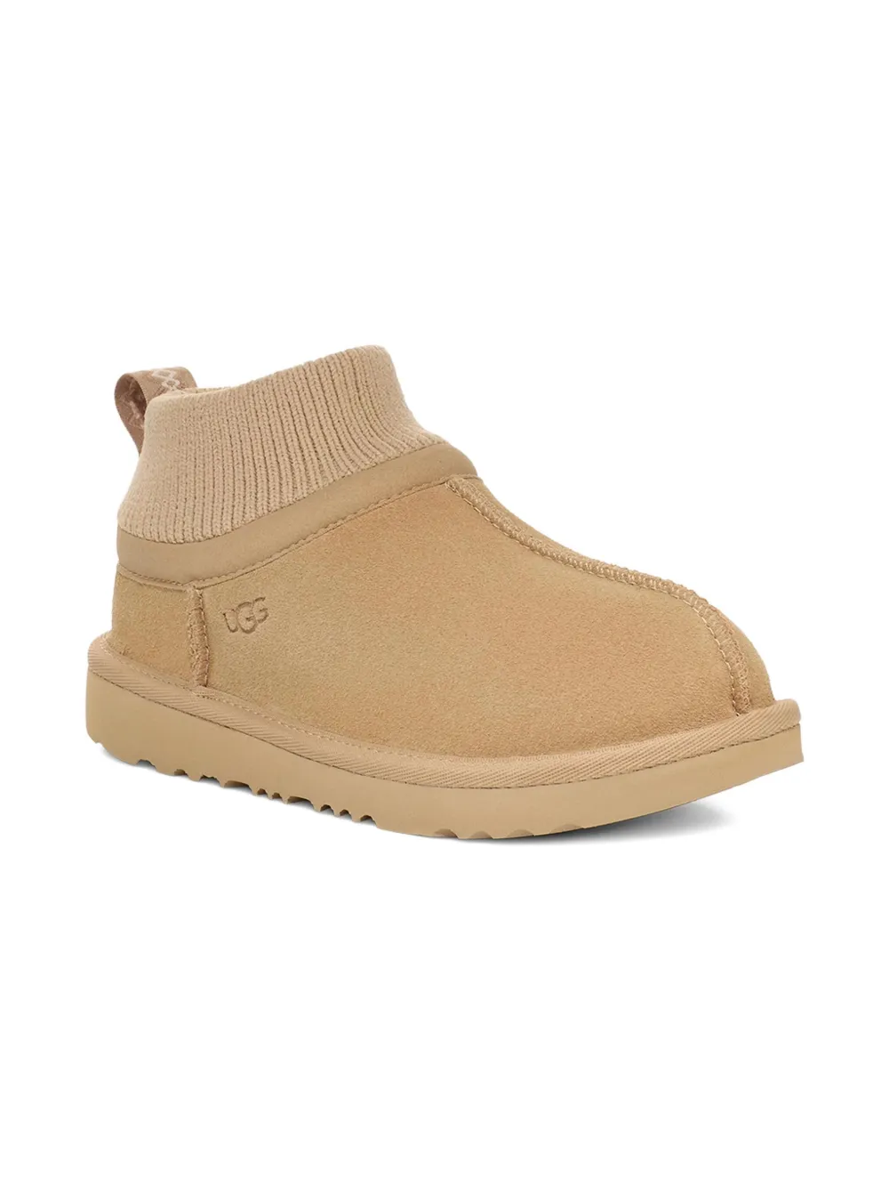 UGG Kids knitted-cuff suede boots Neutrals