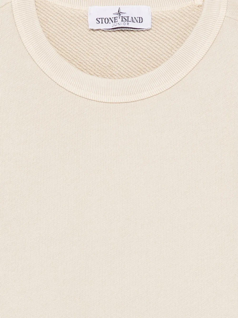 Stone Island Junior Katoenen sweater met Compass-logopatch Beige