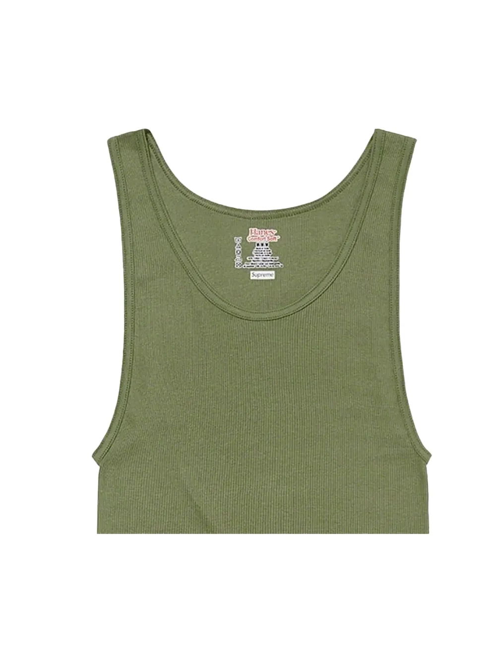 Supreme Tagless Ribbed Tank Top In Green