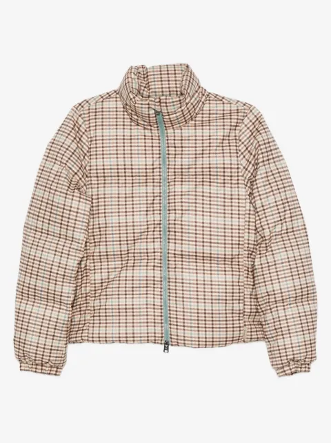 Woolrich chamarra con cuadros estampado y cierre