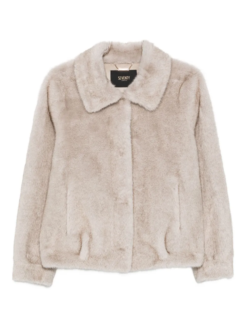 Seventy Faux-fur Long-sleeve Jacket In Neutral