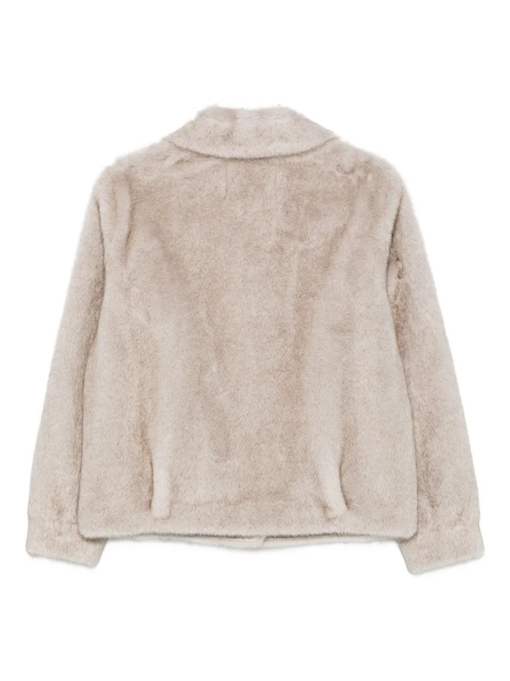 Seventy Faux-fur Long-sleeve Jacket In Neutral