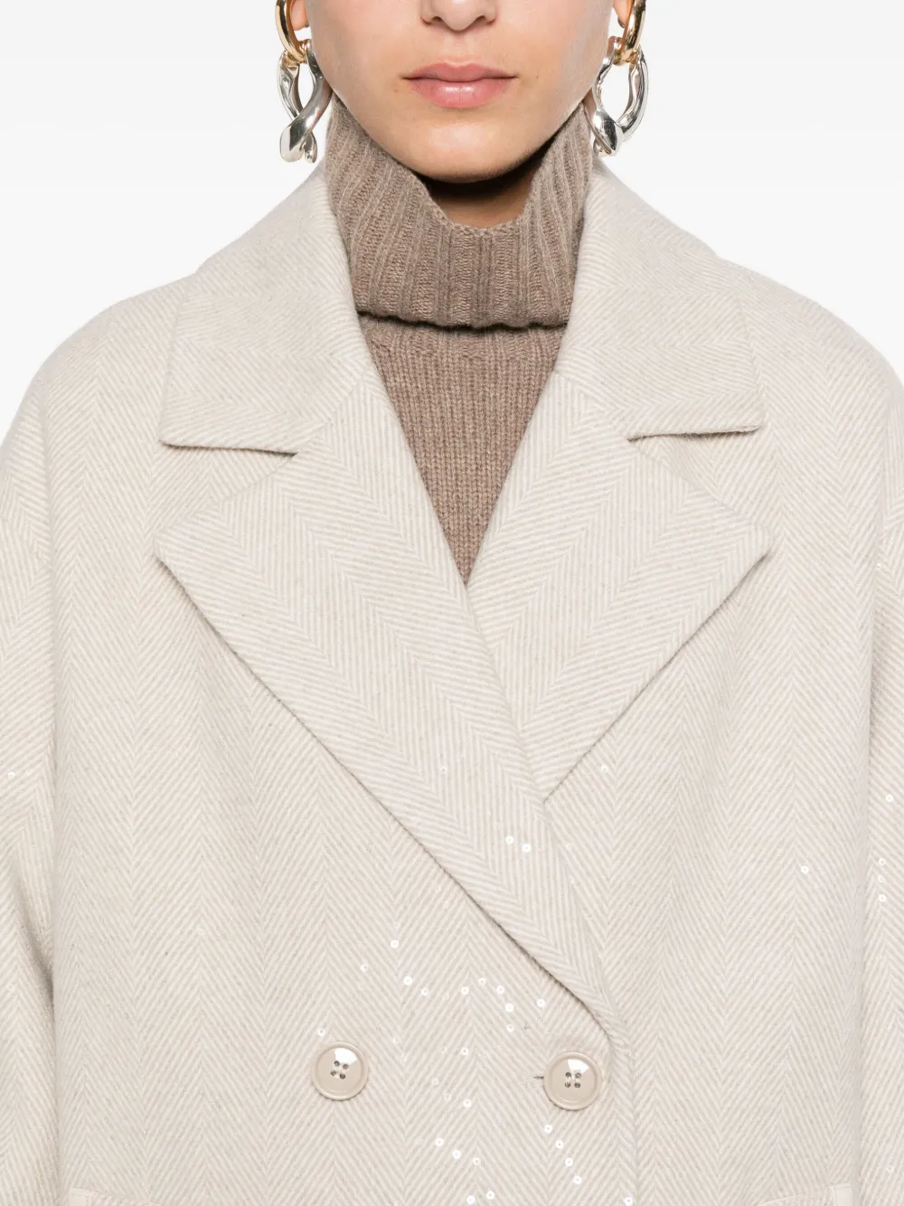 Liu •jo Sequin-embellished Blazer In Neutral