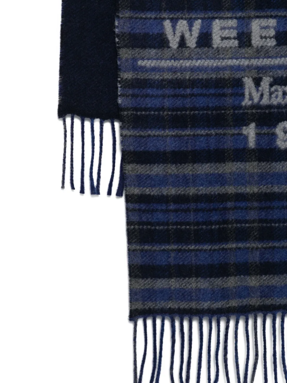 Weekend Max Mara Sjaal met franje - Blauw