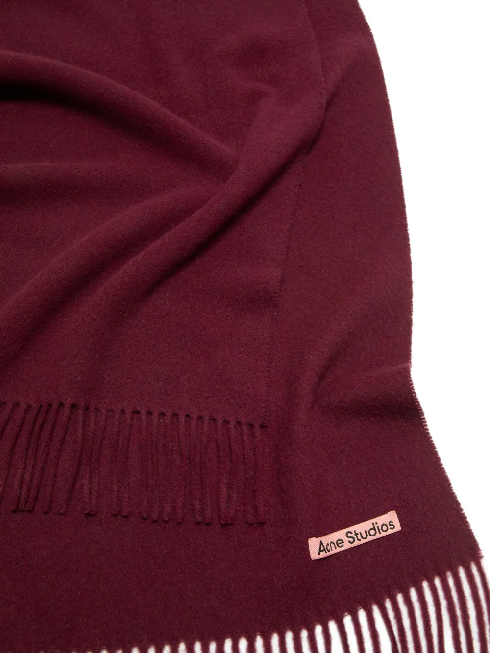 Acne Studios Fringed Scarf In Brown