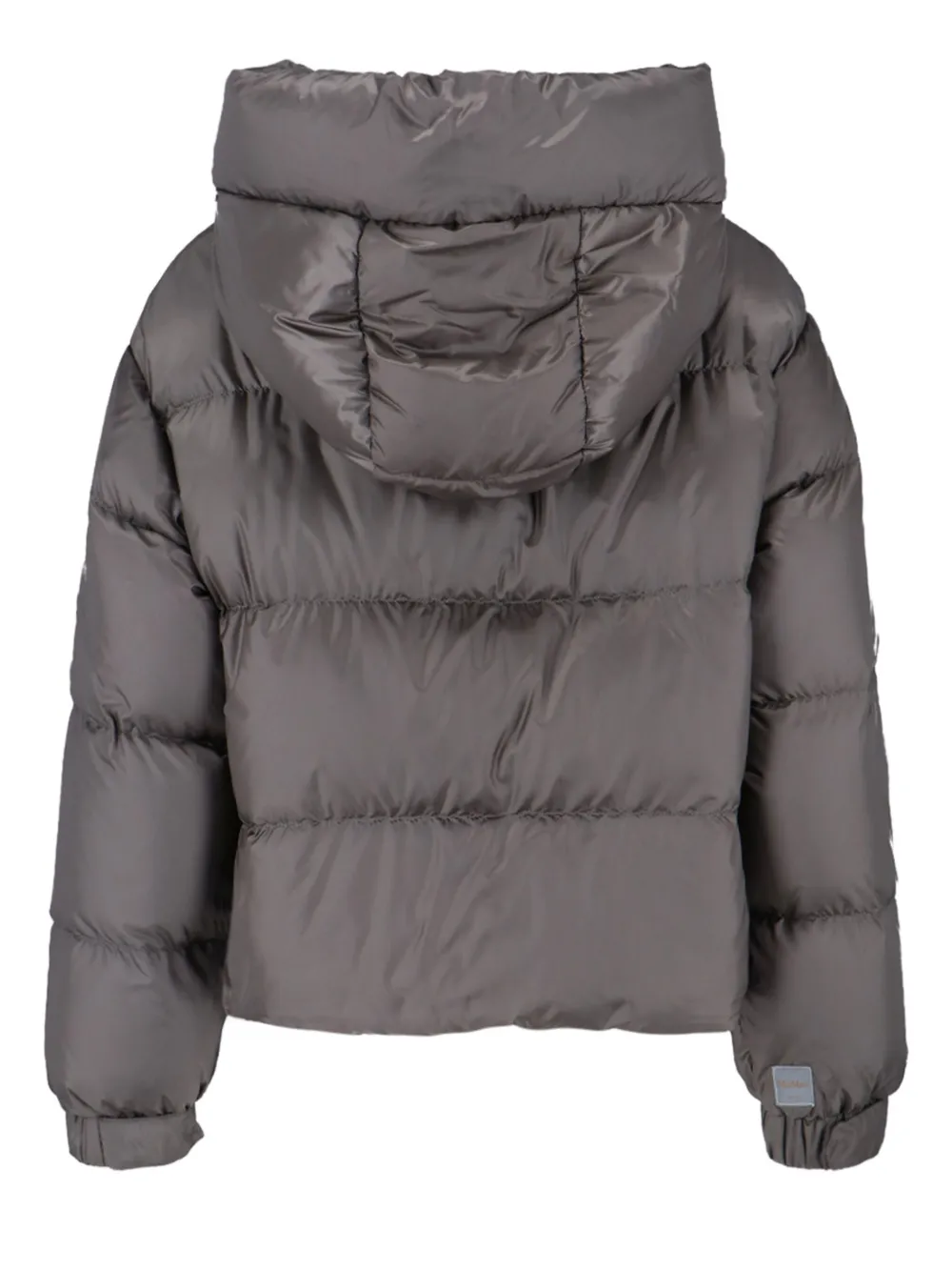 Max Mara Hooded Quilted Jacket With Drawstring And Cuffs In Gray
