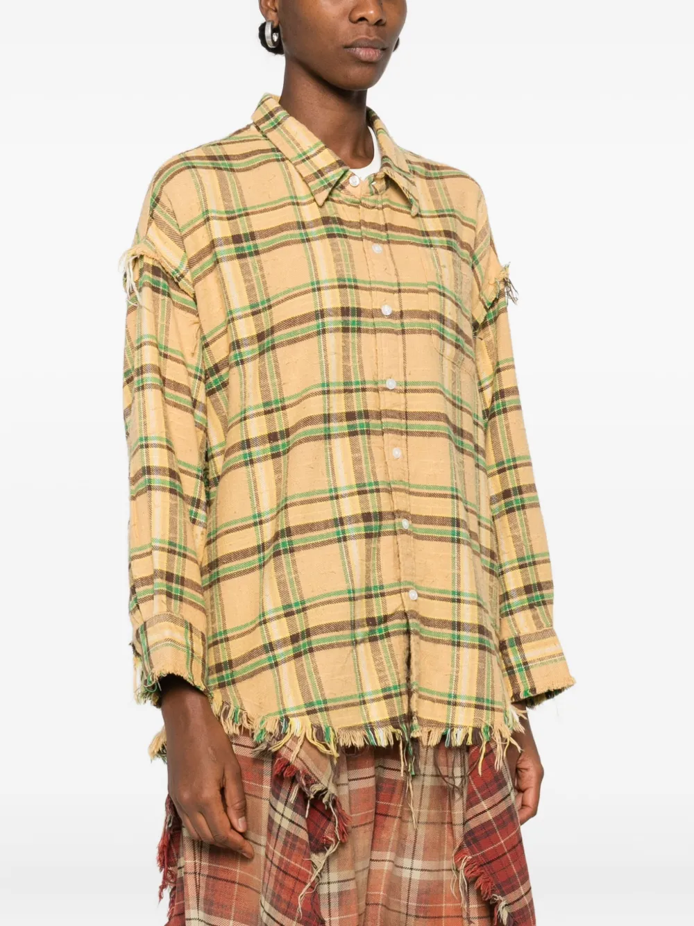 R13 Shirts Multicolour In Yellow