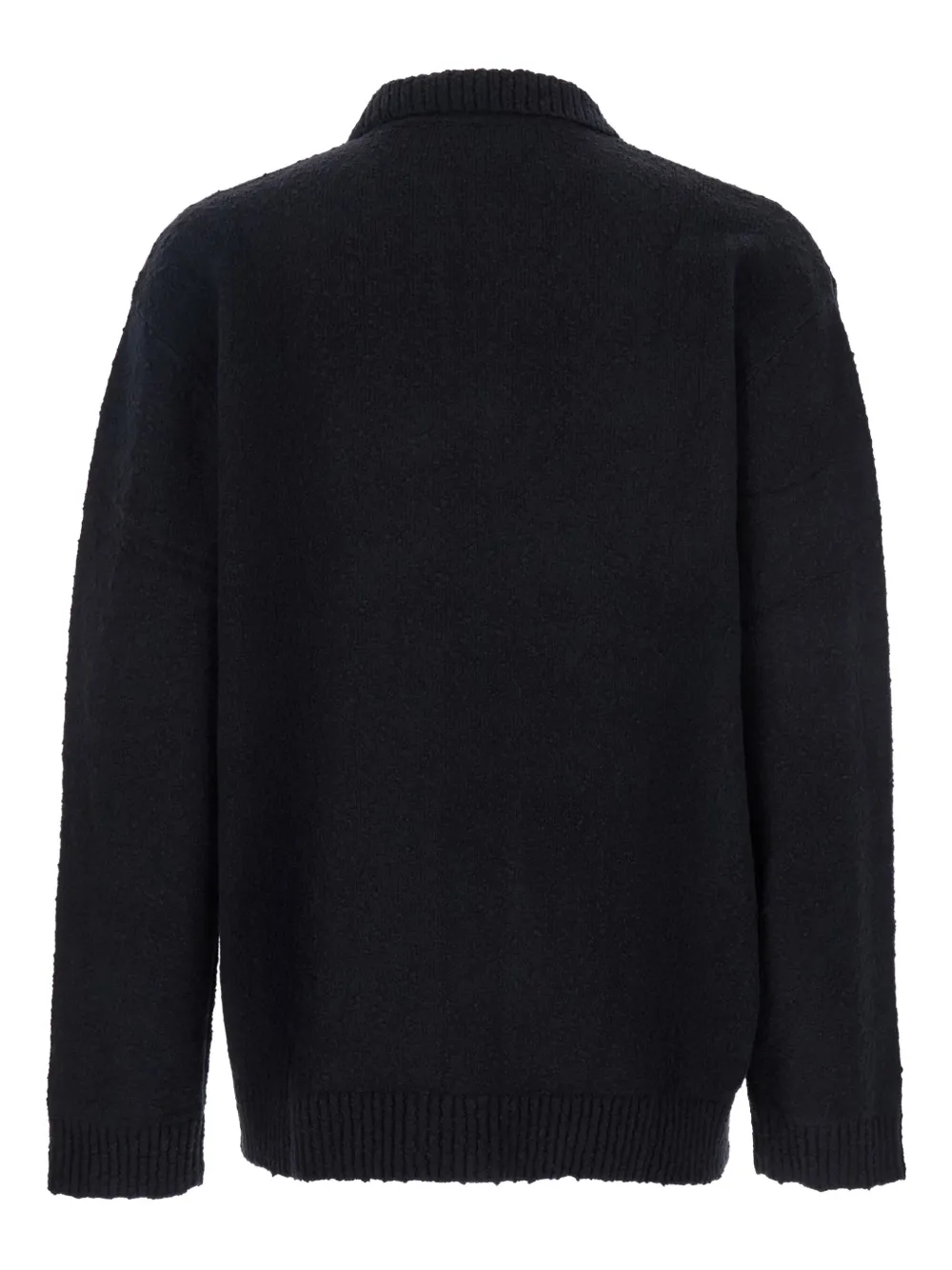 Represent knitted polo sweater - Zwart