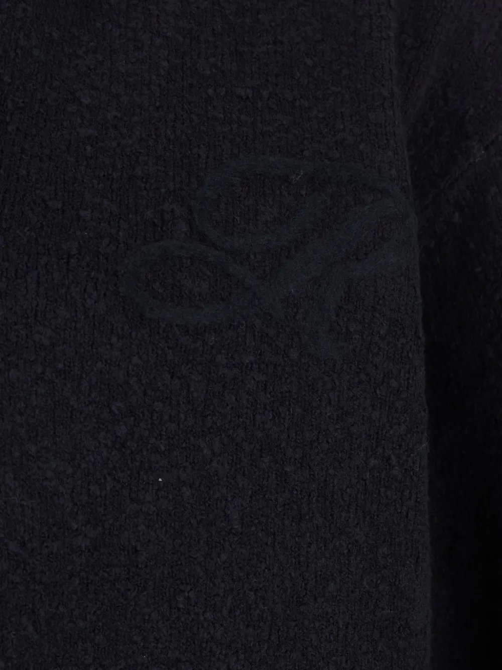 Represent Black Long-sleeve Polo Shirt With Classic Collar And Ribbed Trims In Cotton Blend Stretch Man In Black