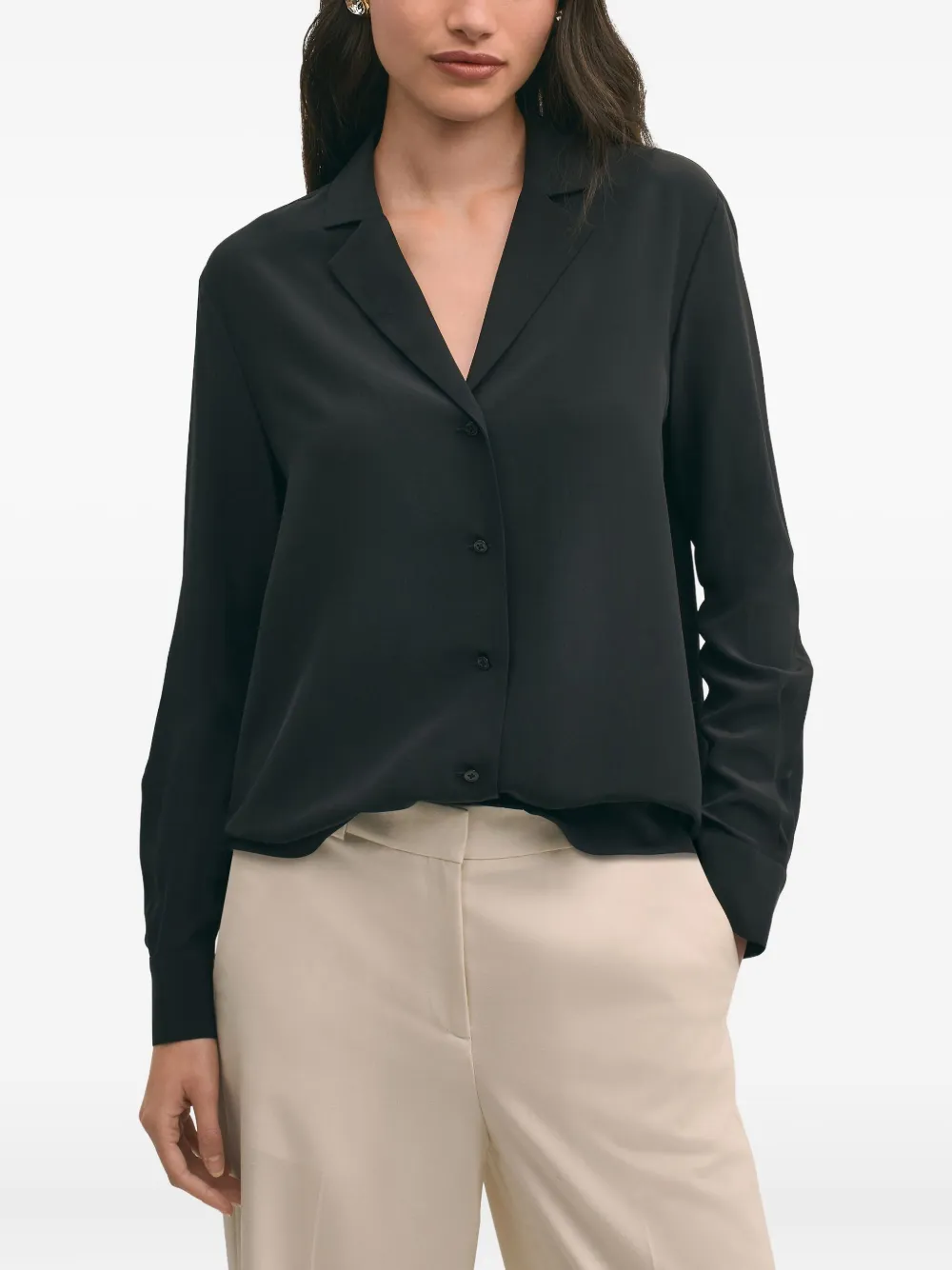 Brooks Brothers Zijden blouse Zwart