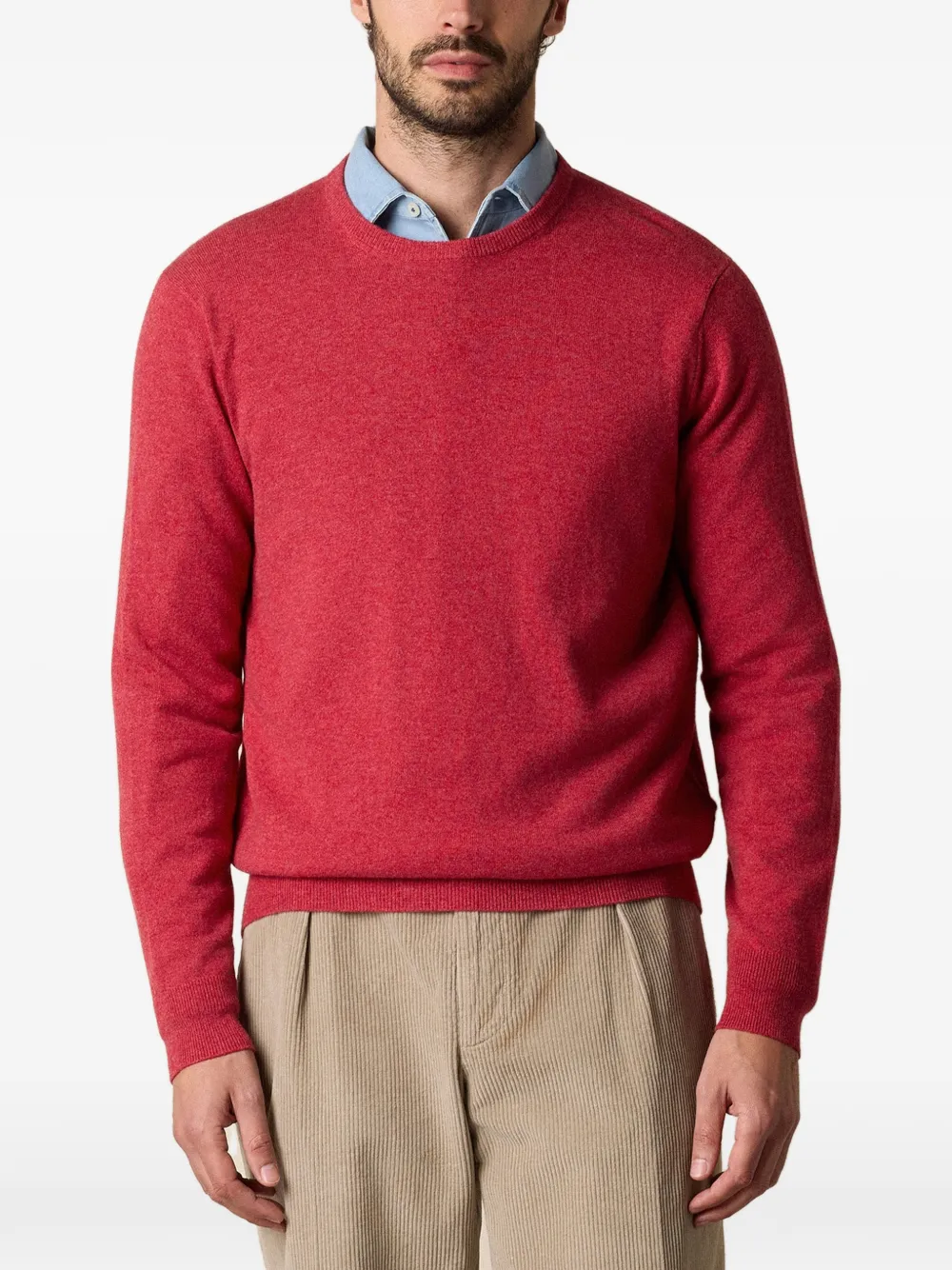 Brooks Brothers Kasjmier trui met ronde hals Rood
