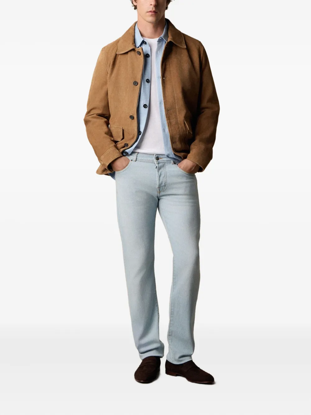 Brooks Brothers Jeans van katoenblend met vijf zakken - Blauw