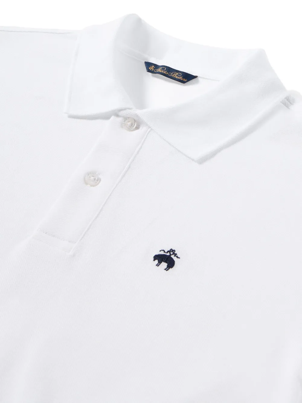 Brooks Brothers piqué cotton polo - Wit