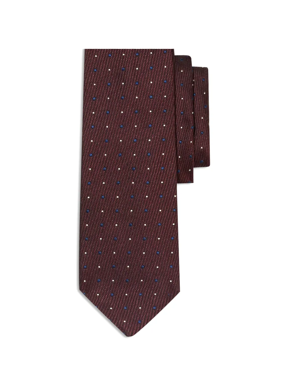 Brooks Brothers polka dot silk tie - Marrone