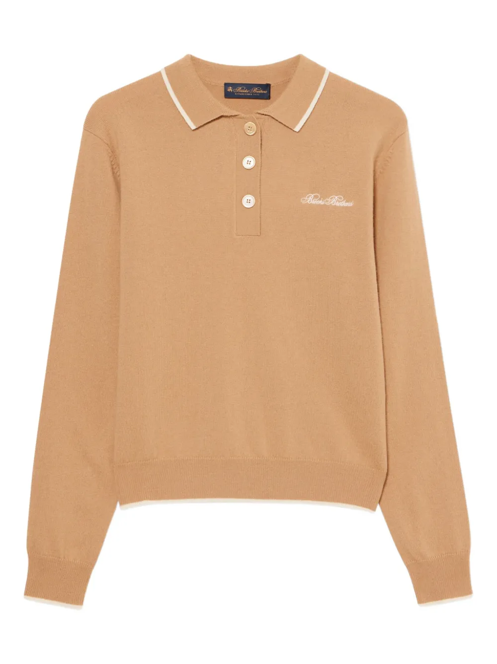 Brooks Brothers Poloshirt mit langen Ärmeln - Nude