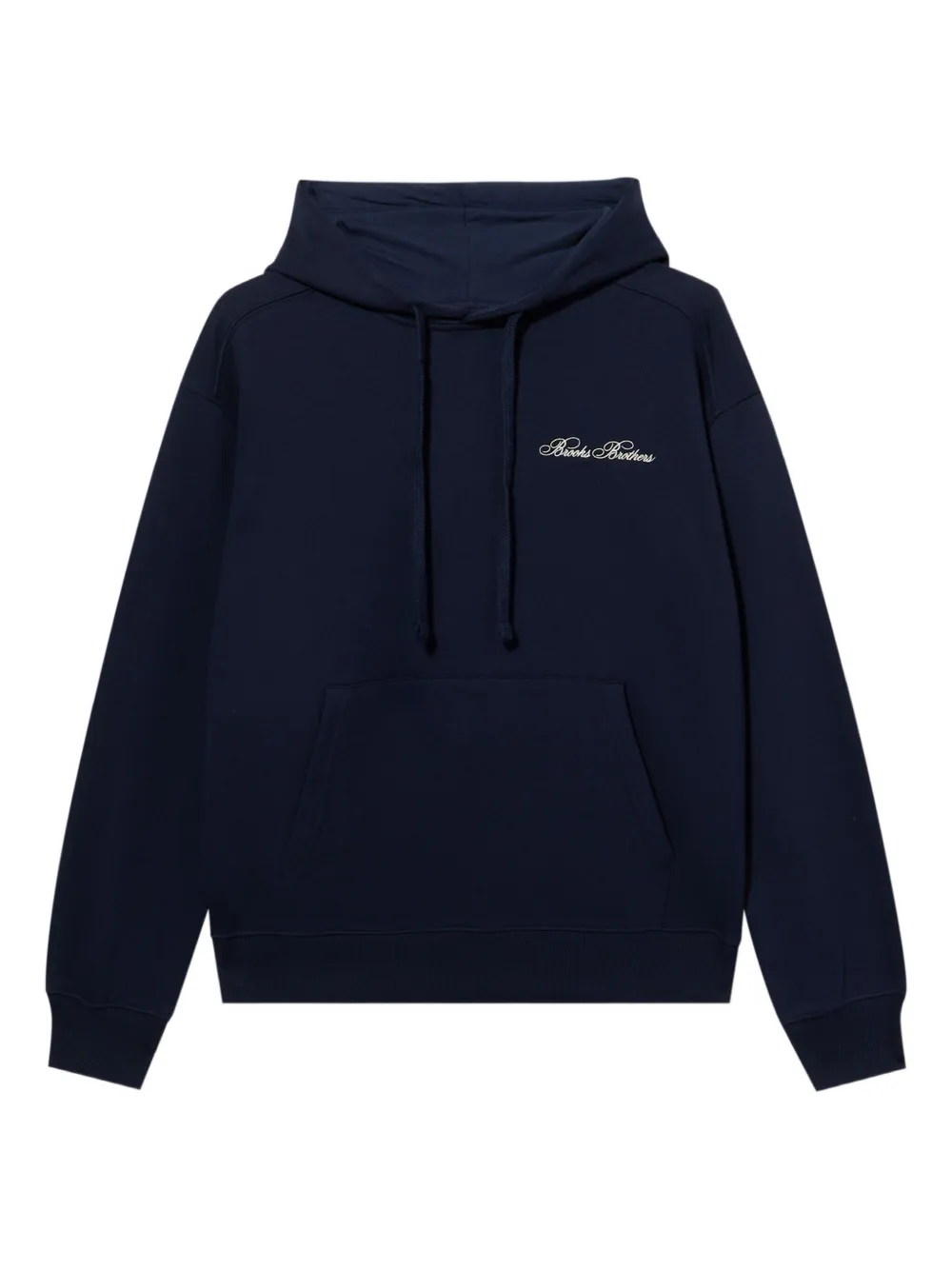Brooks Brothers embroidered-logo cotton hoodie - Blu