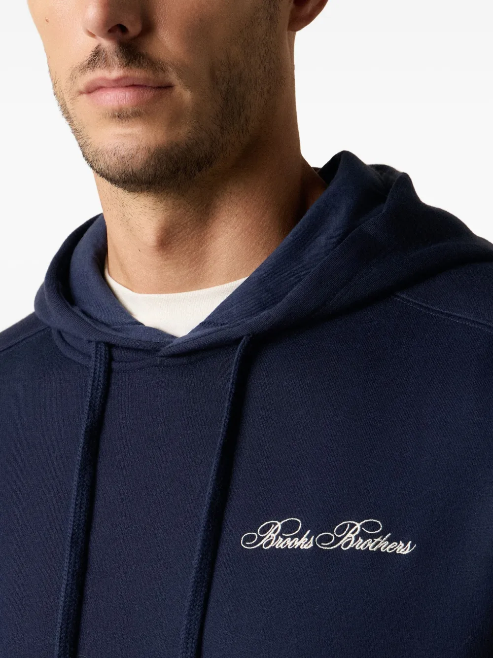 Brooks Brothers Katoenen hoodie met geborduurd logo Blauw