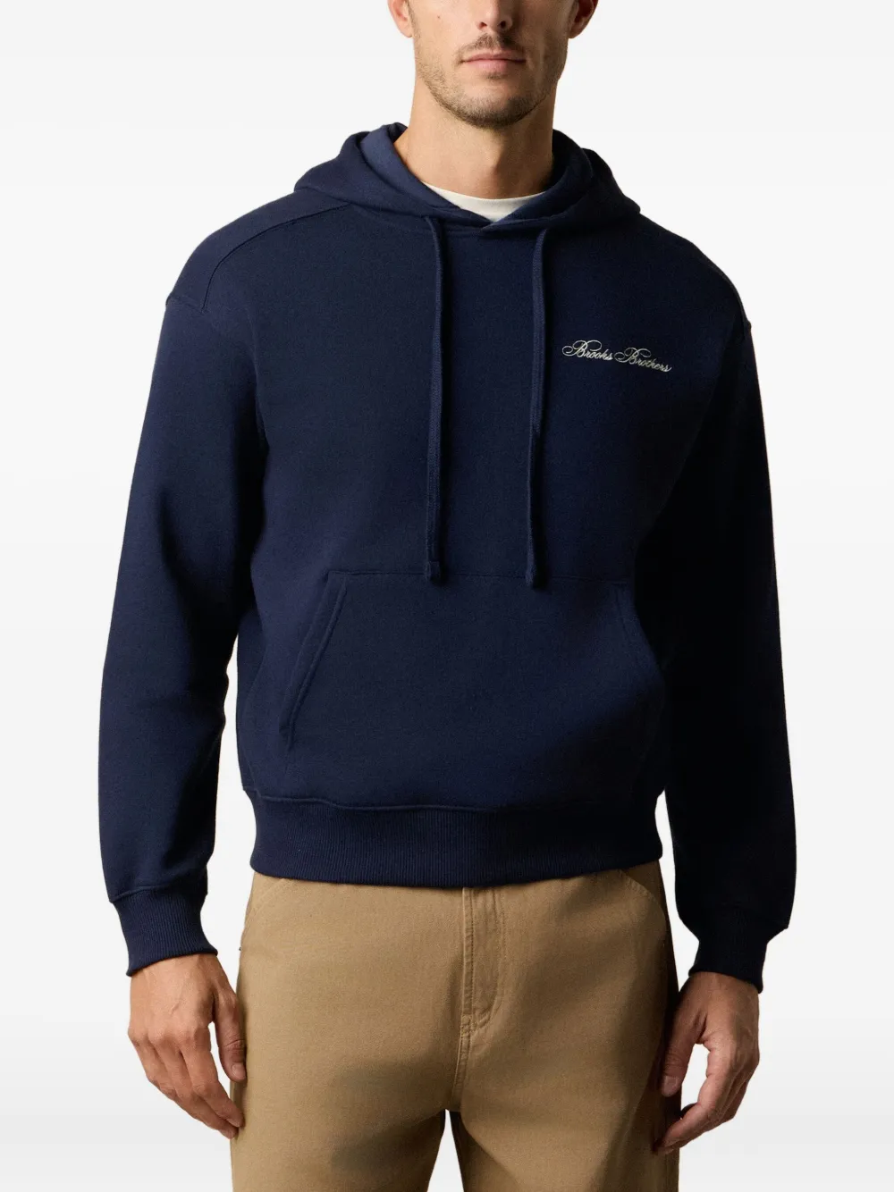 Brooks Brothers Katoenen hoodie met geborduurd logo Blauw