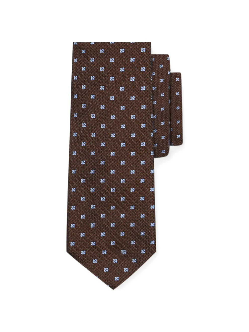 Brooks Brothers floral silk tie - Marrone