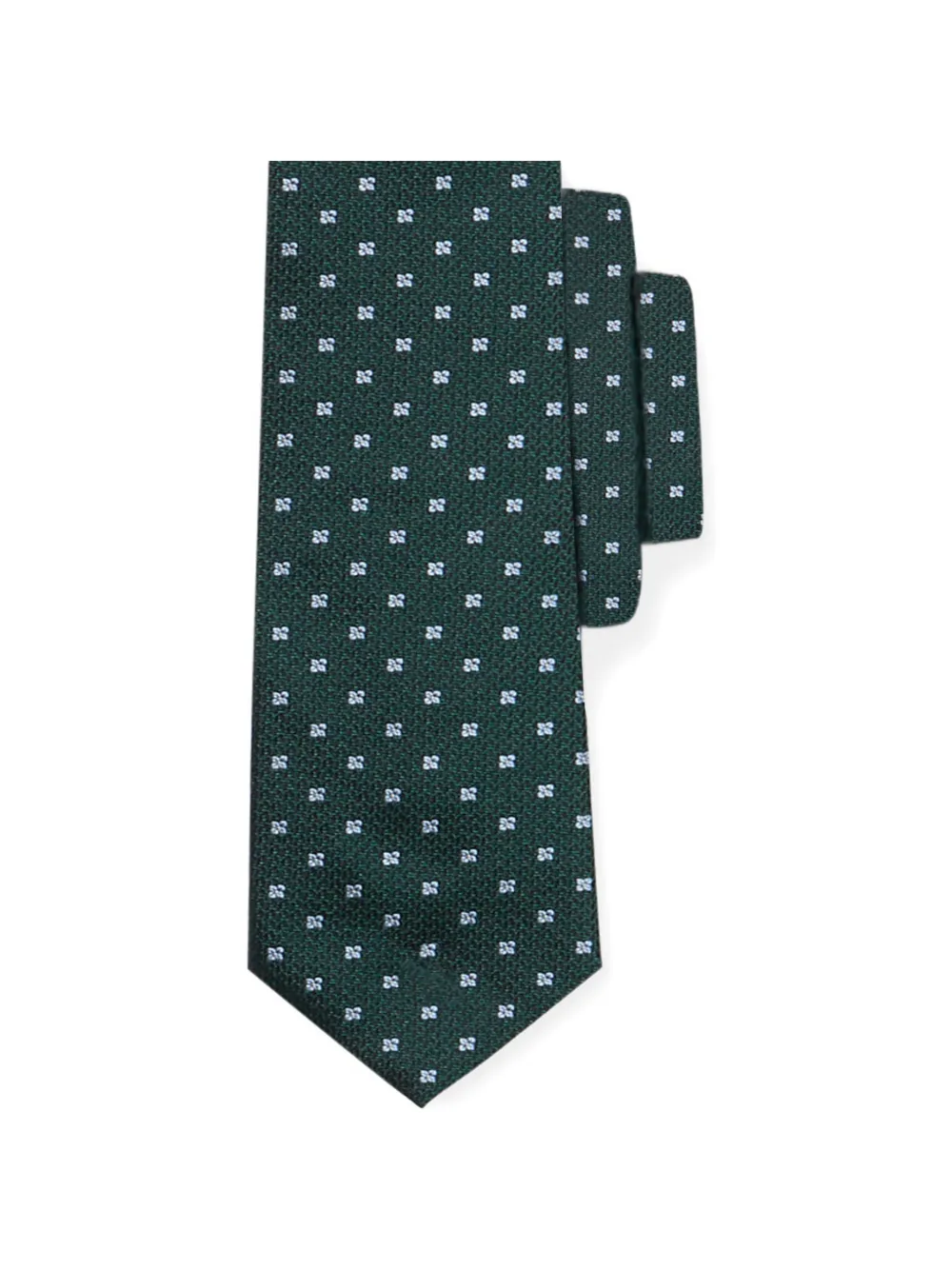 Brooks Brothers micro floral silk tie - Verde