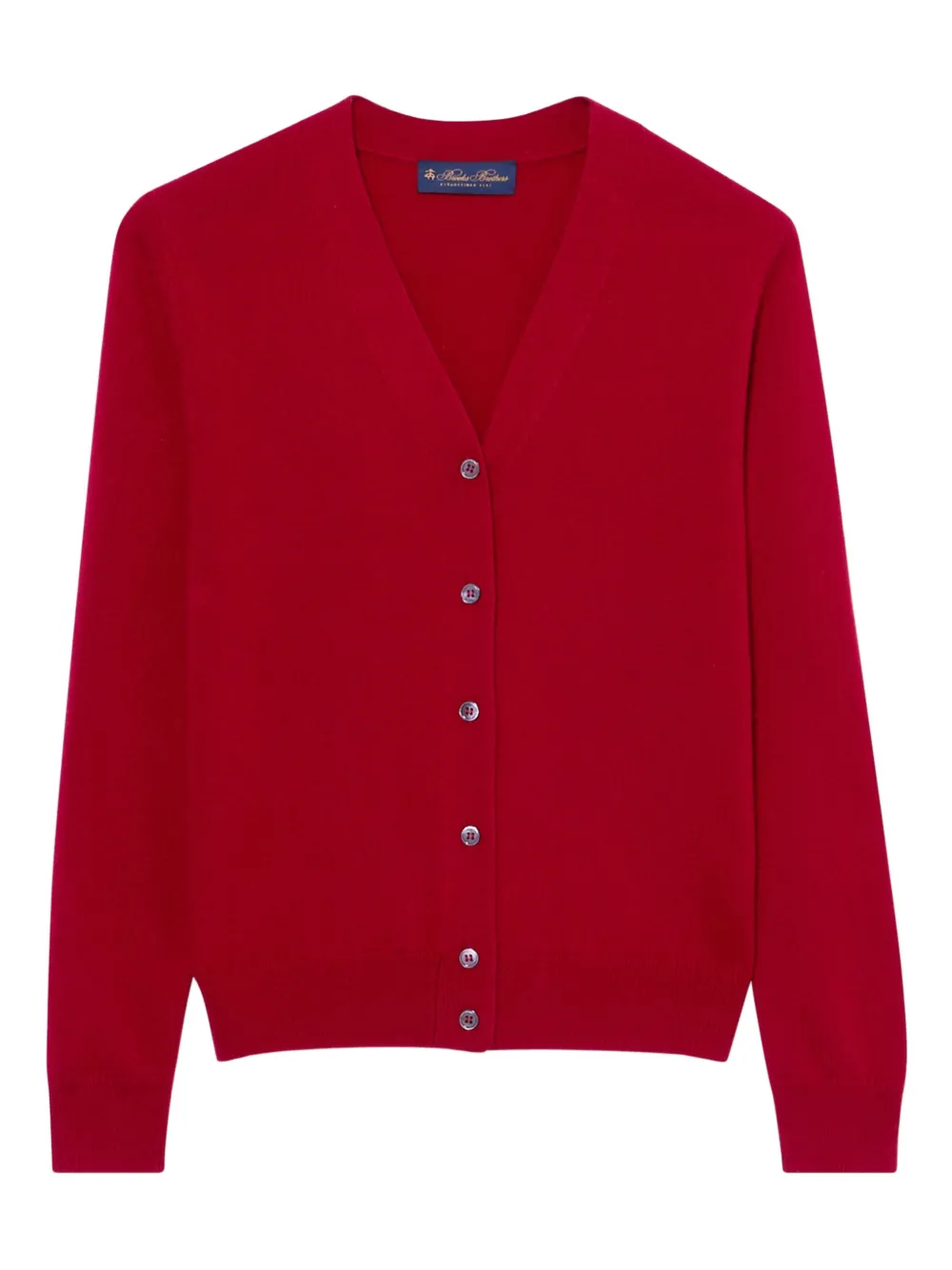 Brooks Brothers Cardigan in cashmere con bottoni - Rosso