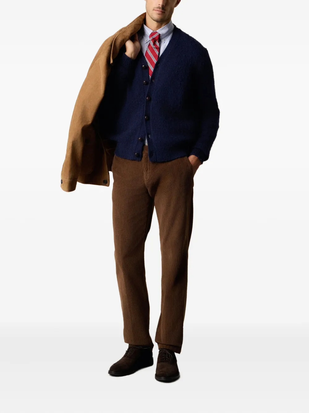 Brooks Brothers Vest van Shetlandwol met lange mouwen - Blauw