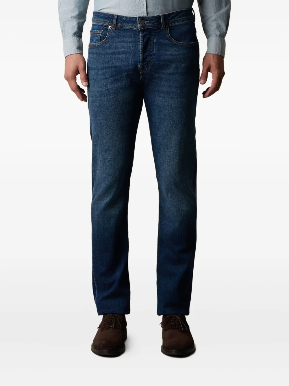  Brooks Brothers Jeans In Cotone Con Cinque Tasche - Blu 