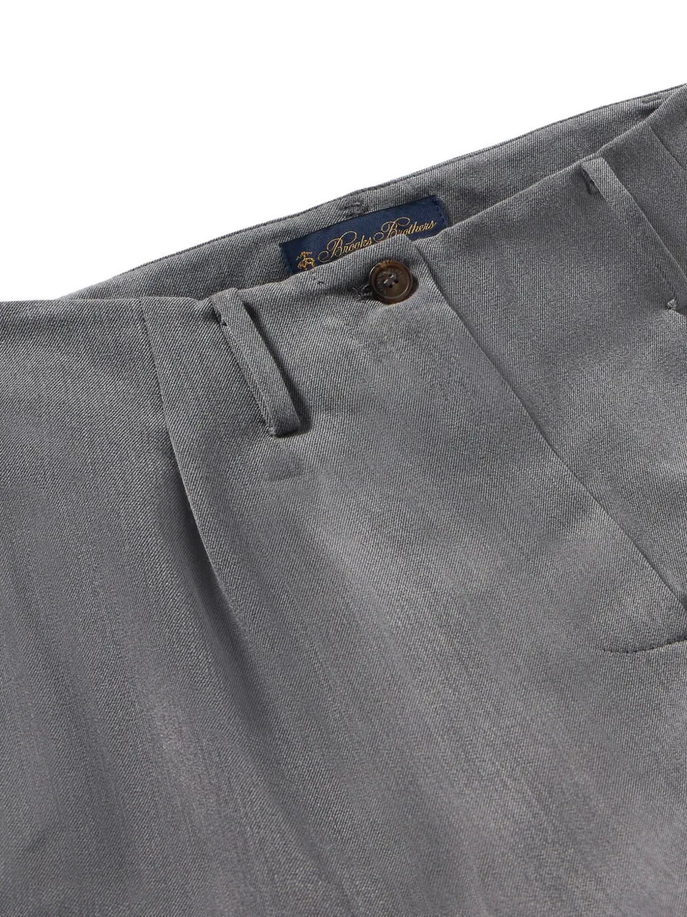 Brooks Brothers Geplooide broek met wijde pijpen - Grijs