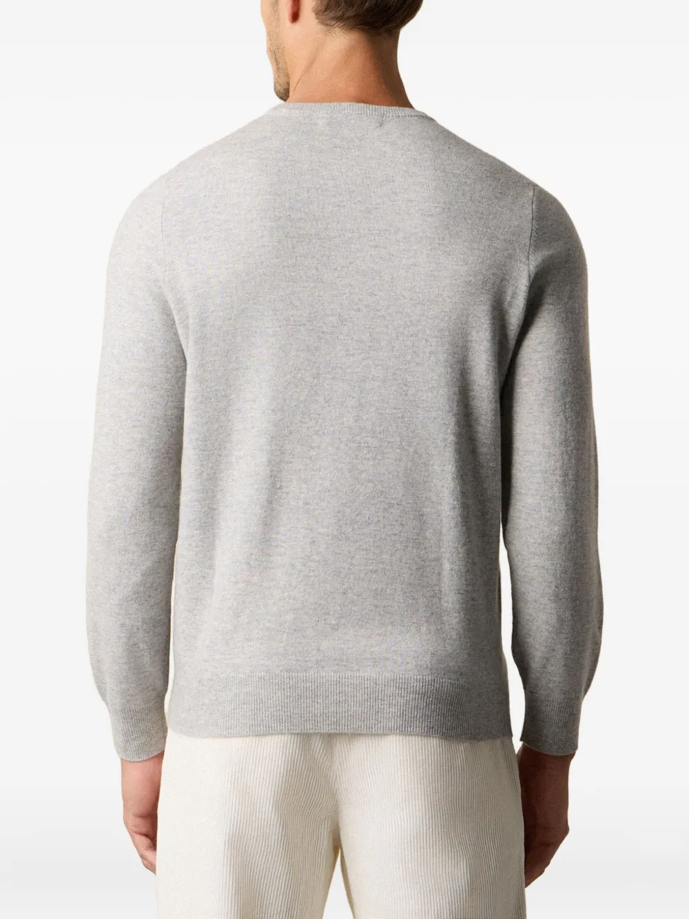 Brooks Brothers Lamswollen trui met ronde hals Grijs